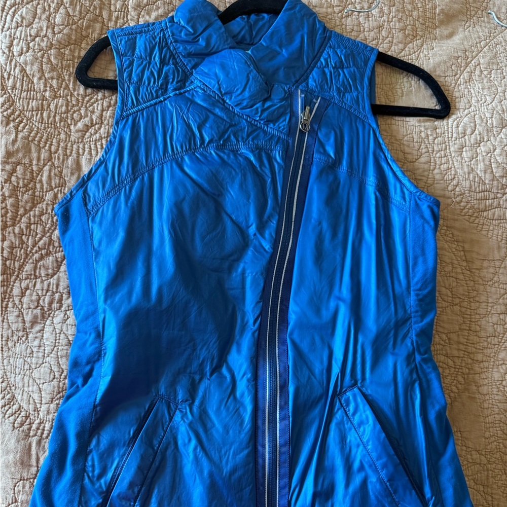 Women's Blue Sleeveless Jacket